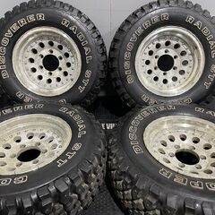 【COOPER DISCOVERER RADIAL 30×9.50R15】スパイクタイヤ【社外ホイール 15インチ 7J6HPCD139.7-14】深リム レンコンディッシュ MTM260