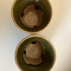 ★織部焼 ぐい飲み「美品」　夫婦で1,500円の画像