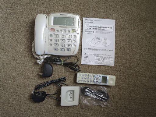 （中古品）パイオニア　 デジタルコードレス電話機 子機1台付き シルバー TF-EV250D-S