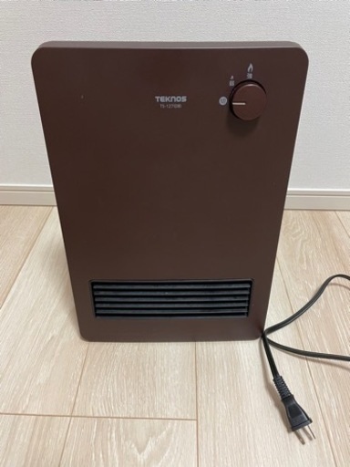 テクノス TEKNOS セラミックヒーター　TS-127 ダークブラウン　暖房器具　ヒーター
