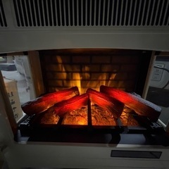 【ジ　1119-24】 QVCジャパン　暖炉型ファンヒーター　電気温風機　リモコン無　 DFI-5010-04の画像
