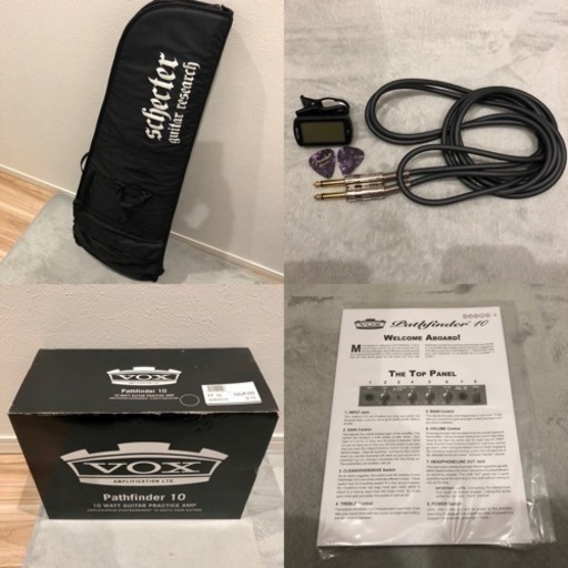【中古】ギター SCHECTER ( シェクター )  OMEN-6 Black＆アンプ VOX V9106 Pathfinder 1