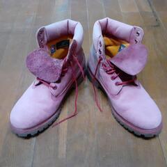 期間限定値下げ　ティンバーランド　赤スウェード　色あせあり。　27センチ？の画像