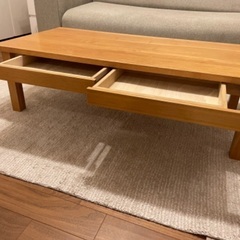 MUJI 無印良品 タモ材 木製ローテーブル 廃盤 値下げ】【早い者勝ち！】無印良品 タモ材 木製ローテーブル 廃盤品