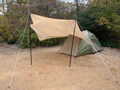DOD 4点セット　ワンタッチテント・タープ・ビッグ/コンパクトポール