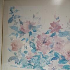大きな額と花の絵のポスターの画像
