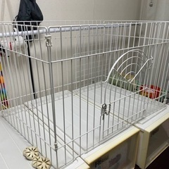 ケージ　犬　ペット　ハウス　ホワイト　柵　ペットサークル