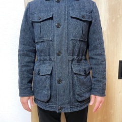 TOMMY HILFIGER セミロングコート ネイビーの画像