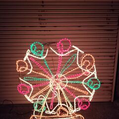 20000円値下げ！　クリスマス イルミネーション　観覧車＋エッフェル塔　大型、屋外用、動作確認できました！の画像