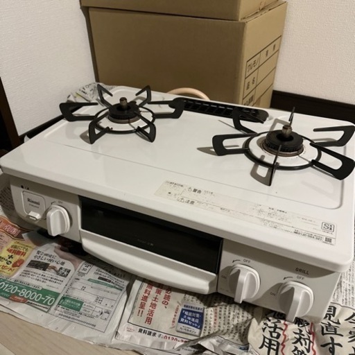 Rinnai ガスコンロ ホワロ ホワイト×ホワイト ET34NJH4-W