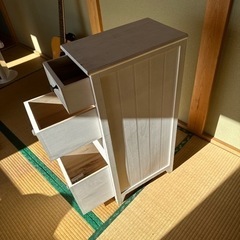 チェスト 物入れ 白の画像