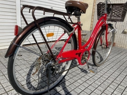【26インチ自転車】外装6段変速　LEDオートライト付　27kg対応強化キャリア仕様　BAA認定車　若林自転車　膳所店　SALE中❗️