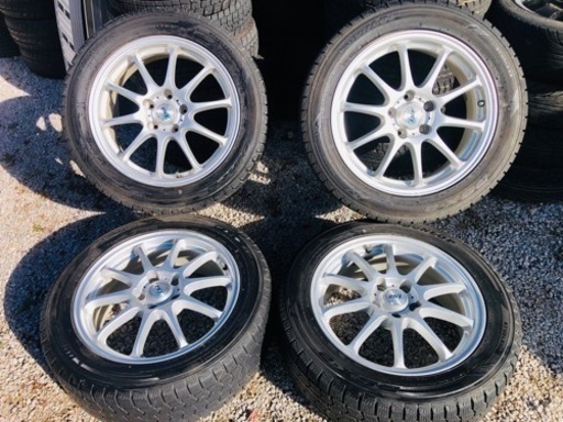 冬タイヤ 215/55R17 アルミ付き バリ山スタッドレス 4本組