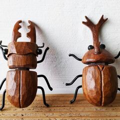 カブトムシ&クワガタ　木製 おもちゃの画像