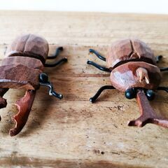 カブトムシ&クワガタ　木製 おもちゃの画像