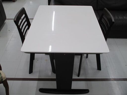 ダイニングセット 2人掛け 幅121×奥行75×高さ70ｃｍ バタフライテーブル 食卓テーブル スライドテーブル 収納付きテーブル 家