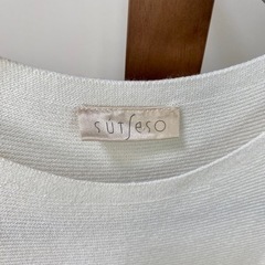 【受け渡し決定】ワールド 白ニットワンピース レディースの画像