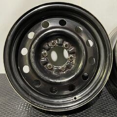 三菱 旧パジェロ V16 ミリタリー 純正スチールホイール 18インチ 6J6HPCD139.7約±0 希少 自衛隊 73式 トラック　(MHC026)の画像