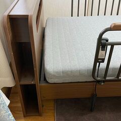 ニトリ シングル用 電動ベッド＆Nスリープ マットレス ライズ2 介護用 ブラウン 札幌 東区の画像