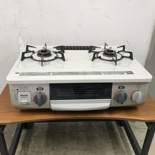 k2311-505 リンナイ ガスコンロ DCM01BEL LPガス用 2019年製 キズ汚れ有り