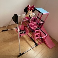 ジャングルジム　滑り台　ブランコ　ミニー　ピンク　おもちゃ　可愛...
