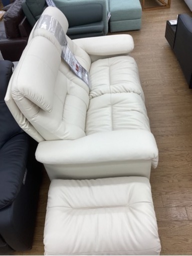 KK-59【新入荷　リサイクル品】マルイチセーリング　ムーヴィー２　2シーターリクライニングソファ　アイボリー