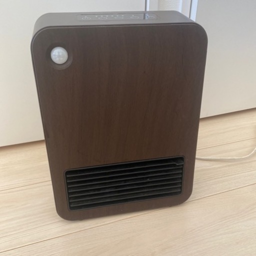 人感センサー 付 セラミック ヒーター 暖房器具 木目調