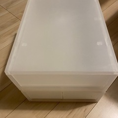 ★お取引中★無印良品　収納ケース引出し式　2段　の画像
