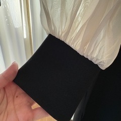 【値下げ！】美品！シフォンスリーブワンピースの画像