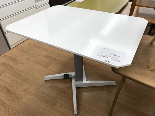 ★ジモティ割あり★  昇降テーブル ホワイト H67×W100×D80 クリーニング済み KJ3620