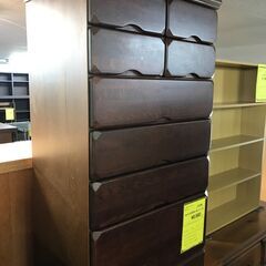 【FU639】★マルヨシ 民芸家具 6段ミニチェスト ブラウン