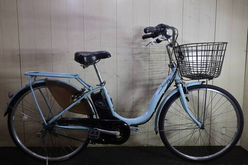 新基準美品！ブリヂストン アシスタベーシック A6B16 リチウム長持ちタイプ3.1AH 26インチ 3段 LED　BLUE