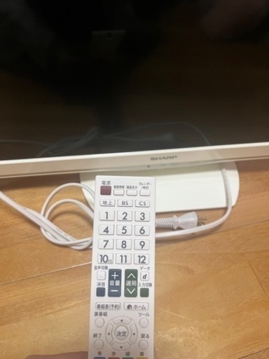 【美品】【SHARP】 パソコンモニター　兼　LC-24K20  液晶テレビ  ホワイト  リモコン付