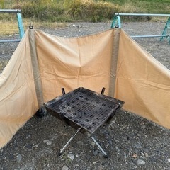 焚き火台と陣幕をセットで