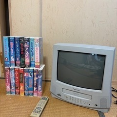 【引き渡し者決定】ビデオ再生デッキ　ビデオテープ15本付き！