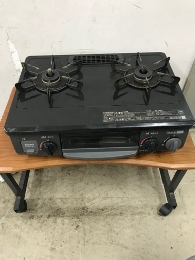 ☆値下げ☆A2311-512 Rinnai ガスコンロ PT20N-BKL 都市ガス 2021年製 動作確認済み キズ汚れ有り 現状渡し