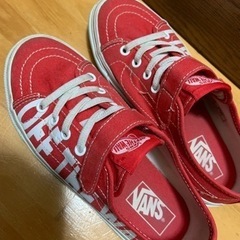 VANS レッド 21cmの画像