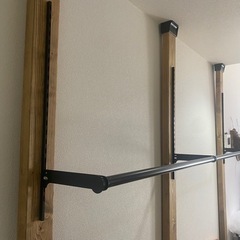 DIY ハンガーラック 総額 25,000円 DIAWALL 金森金物店 ブラックの画像