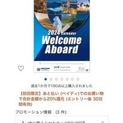 【新品未使用】2024年＆2025年版ANAカレンダーの画像