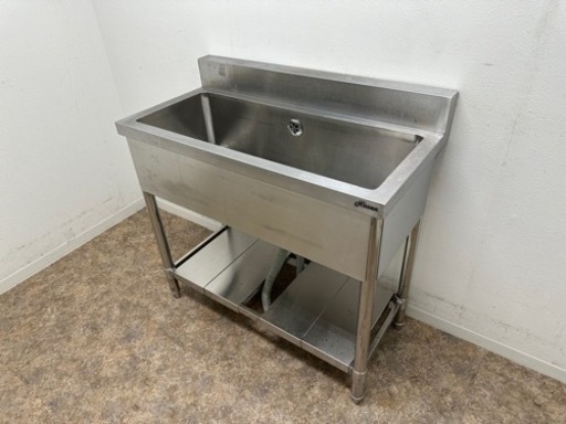 ステンレス　業務用　１槽シンク流し台　厨房　店舗　飲食店　W９００ｘＤ４５０ｘＨ８００ｍｍ