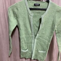 Enzo Gala ウール１００％黄緑セーター＆タートル＆カーディガンの画像