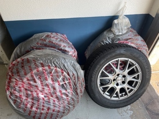 225/65R17 スタッドレスタイヤ 4本 NANKANG RAV4 ホイール付き 北大阪近辺届けにいきます