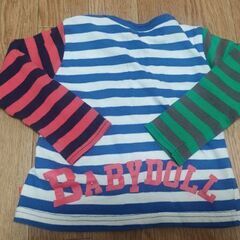 BABYDOLL/ベビードール☆ボーダーロンT[９０サイズ]の画像