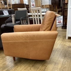 KK-62【新入荷　リサイクル品】ROSETINI イタリアンレザー　1シーターアームソファ　キャメルの画像