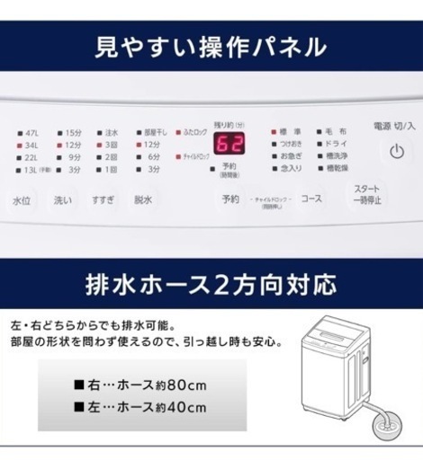 2022年製アイリスオーヤマ　全自動洗濯機　5kg   *12/10〜13 引取り希望