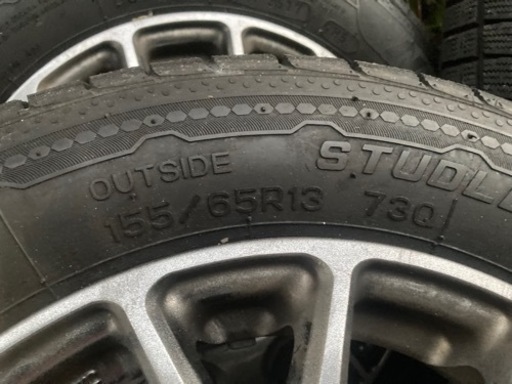 スタッドレス　155/65/13 