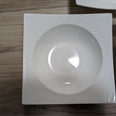 ウェッジウッド エスリアル101 スクエアボール 23cm 3枚 スープスクエア【中古】WEDGWOODの画像