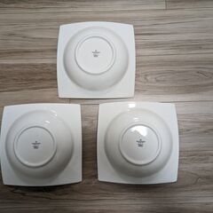 ウェッジウッド エスリアル101 スクエアボール 23cm 3枚 スープスクエア【中古】WEDGWOODの画像