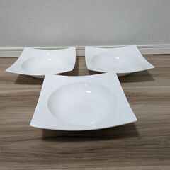 ウェッジウッド エスリアル101 スクエアボール 23cm 3枚 スープスクエア【中古】WEDGWOODの画像