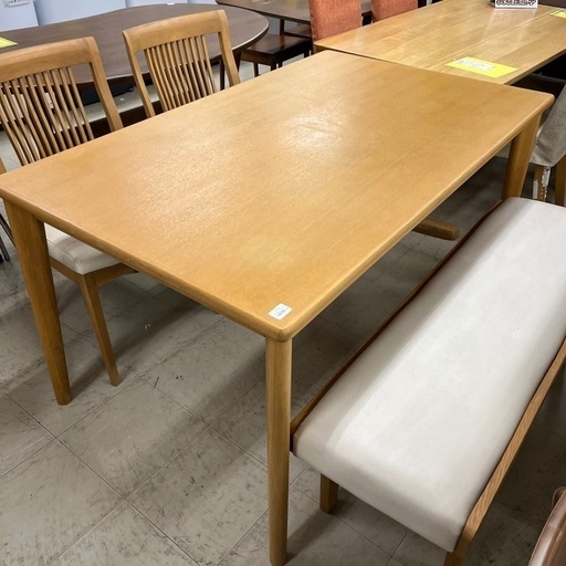 J3078 大塚家具 引き出し付きダイニングテーブルセット 椅子2脚、ベンチ付 クリーニング済